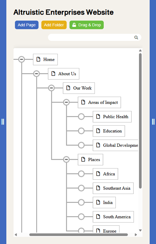 Drag-and-drop mode: screenshot